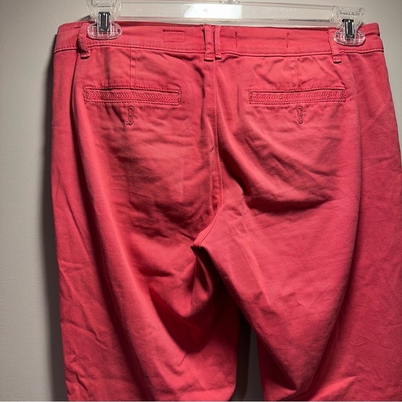Pilcro Hyphen Low-Rise Chinos Boyfriend Pants Rose/Pink/Red Straight Relaxed 28 - Picture 12 of 16